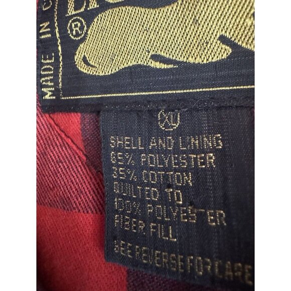 Branded Lion Men Buffalo Plaid Full Zip Vest Warm Puffer Vintage NEW Quilt Check - Picture 3 of 12